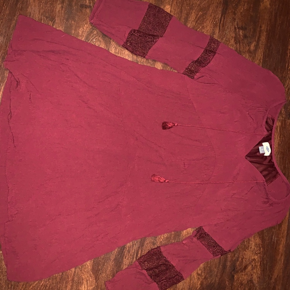 Women’s burnt red old navy long sleeve dress